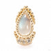 Glados Press-fit End in 14k Yellow Gold with Moonstone and Diamond from Seasons Handmade