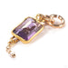 Give 100 Glimpse Charm in 14k Yellow Gold & White Gold with Amethyst from Pupil Hall