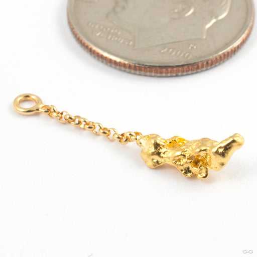 Gold Nugget Charm in Gold from Quetzalli in yellow gold