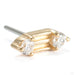 Good Times Press-fit End in 14k Yellow Gold with Clear CZ from Ember Body Jewelry