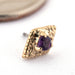 Goron Press-fit End in Gold from Sacred Symbols in 14k Yellow Gold with Amethyst