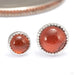 Grizant Cabochon Press-fit End in 14k 
White Gold with Garnet from Auris Jewellery