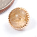 Grizant Cabochon Threaded End in Gold from Auris Jewellery in rutilated quartz