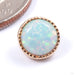 Grizant Cabochon Threaded End in Gold from Auris Jewellery in yellow gold with white opal