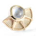 Guide Press-fit End in Gold from Mettle and Silver in yellow gold with moonstone