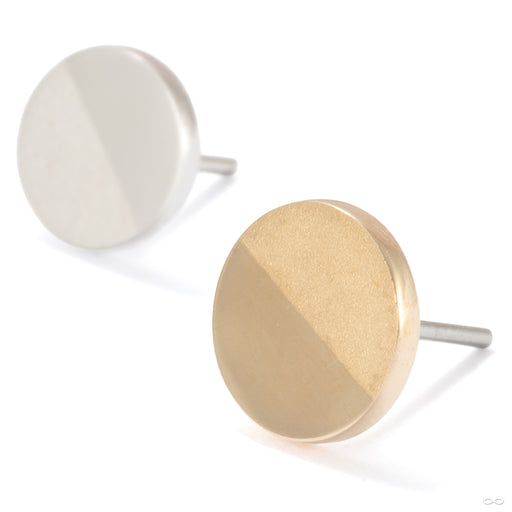 Half Matte Half Polish Disc Press-fit End in Gold from Modern Mood in assorted materials