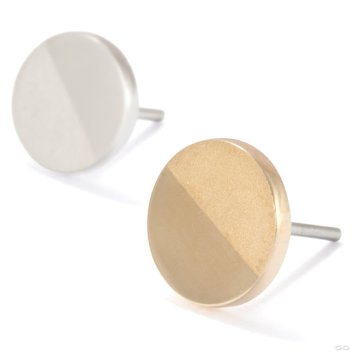 Half Matte Half Polish Disc Press-fit End in Gold from Modern Mood in assorted materials