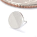 Half Matte Half Polish Disc Press-fit End in 14k White Gold from Modern Mood
