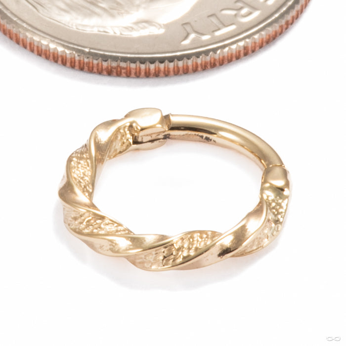 Hammer of Dawn Clicker in 14k Yellow Gold from Seasons Handmade