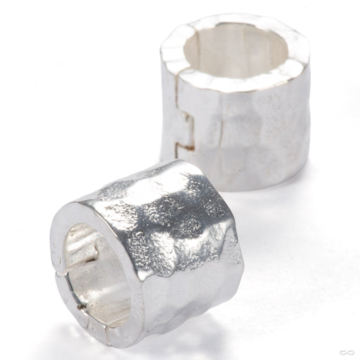 Hammered Clicker Cuffs in Silver from Symmetry Body Jewelry