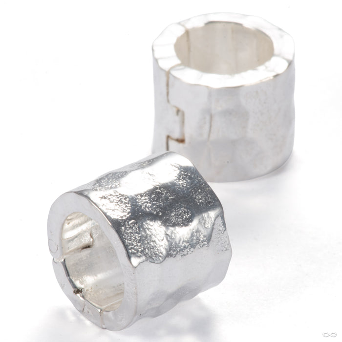 Hammered Clicker Cuffs in Silver from Symmetry Body Jewelry