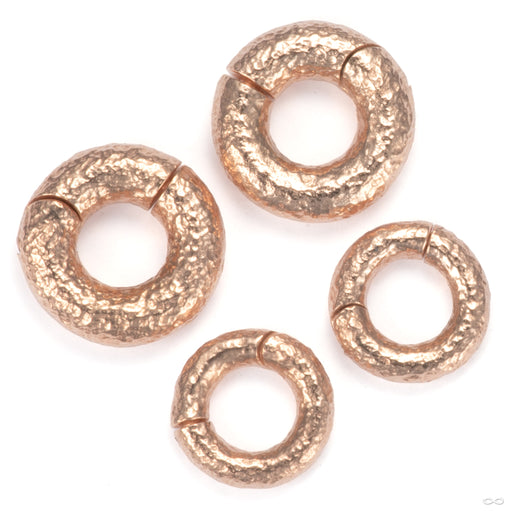 Hammered Clicker Weights Rose Gold Group from Symmetry Body Jewelry
