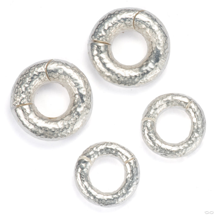 Hammered Clicker Weights Silver Group from Symmetry Body Jewelry