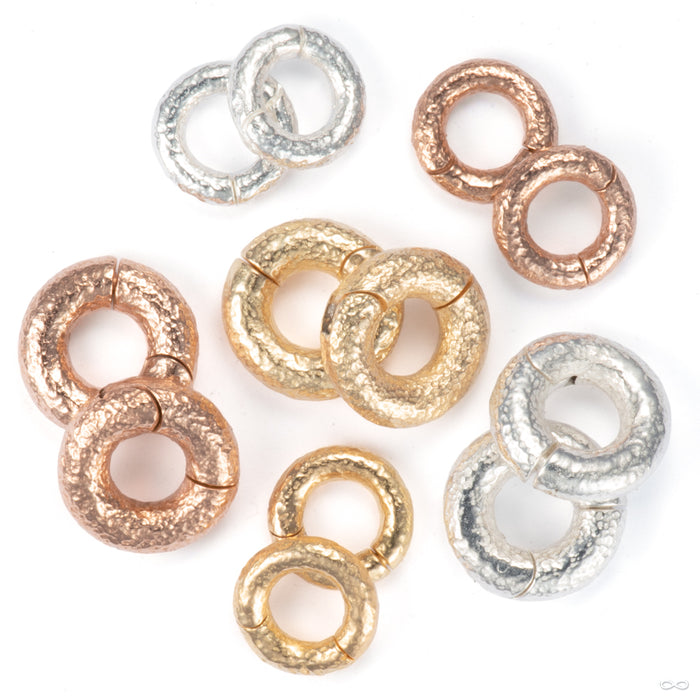 Hammered Clicker Weights from Symmetry Body Jewelry in assorted materials