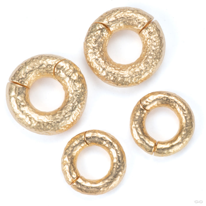 Hammered Clicker Weights Yellow Gold Group from Symmetry Body Jewelry