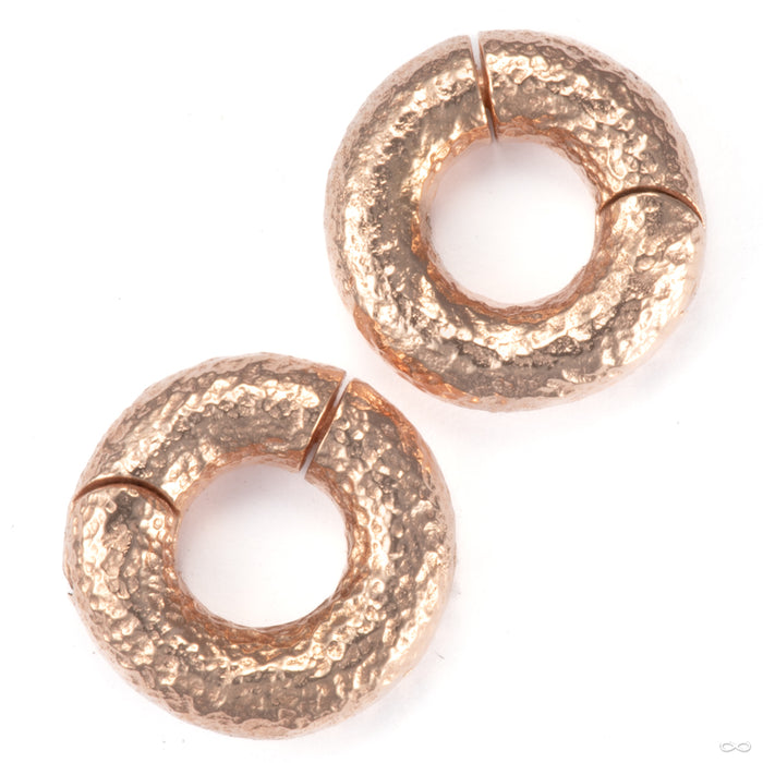 Hammered Clicker Weights Rose Gold 2g from Symmetry Body Jewelry