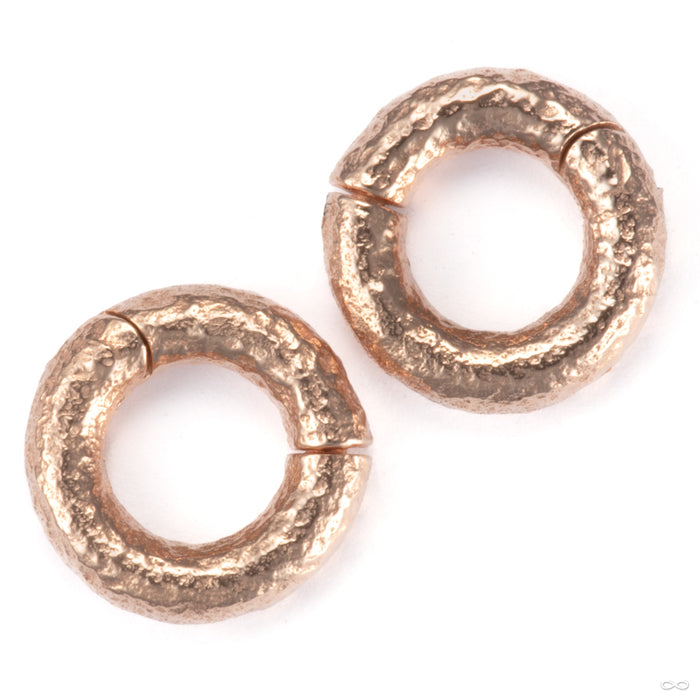 Hammered Clicker Weights Rose Gold 6g from Symmetry Body Jewelry