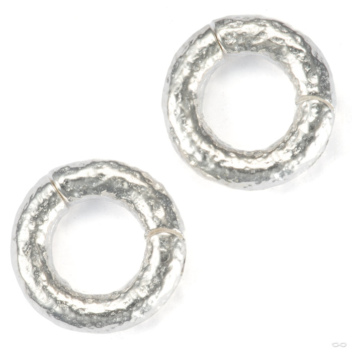 Hammered Clicker Weights Silver 6g from Symmetry Body Jewelry