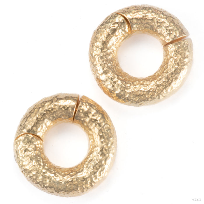 Hammered Clicker Weights Yellow Gold 2g from Symmetry Body Jewelry