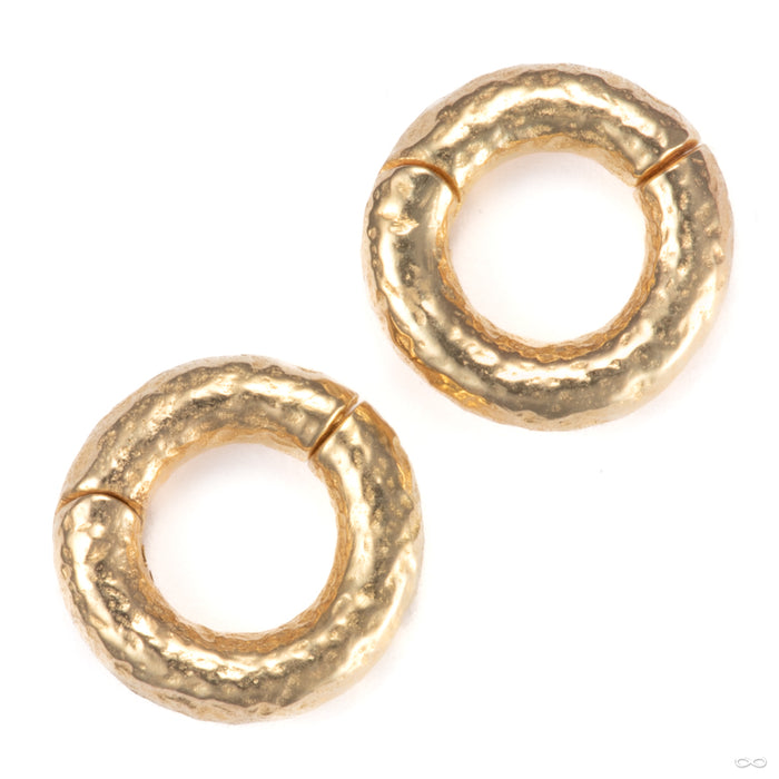 Hammered Clicker Weights Yellow Gold 6g from Symmetry Body Jewelry