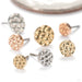 Hammered Disk Press-fit End in Gold from Junipurr Jewelry in assorted materials