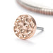 Hammered Disk Press-fit End in 14k Rose Gold 4mm from Junipurr Jewelry