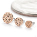 Hammered Disk Press-fit End in 14k Rose Gold from Junipurr Jewelry sizing group photo