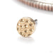 Hammered Disk Press-fit End in 14k Yellow Gold 2.5mm from Junipurr Jewelry