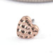 Hammered Heart Press-fit End in Gold from Junipurr Jewelry in 14k Rose Gold