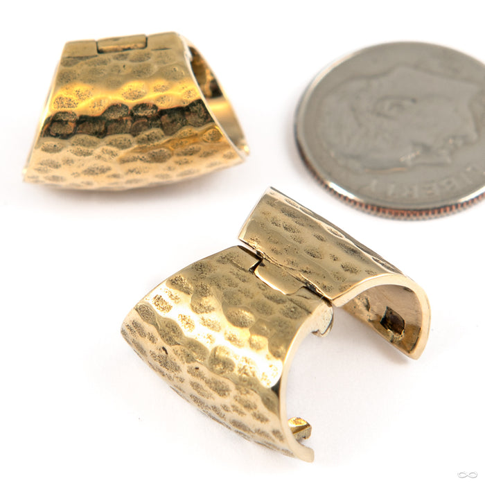 Hammered Lobe Clickers in Brass 1/2" from Oracle open detail photo