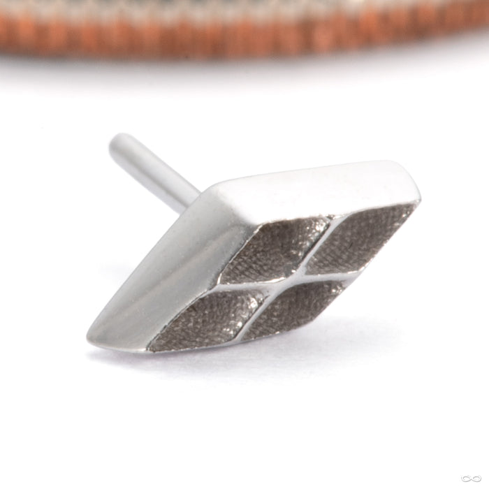 Harlequin Press-fit End in 14k White Gold from Tawapa