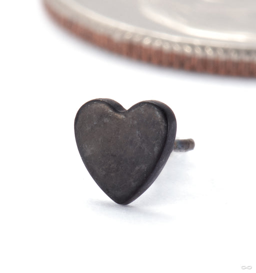 Heart Press-fit End from Black Forest Jewelry in matte black niobium