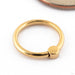 Held Captive Seam Ring in Gold from Pupil Hall 14k Yellow Gold with Hot Pink Enamel back detail photo