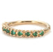 Hera Seam Ring in 14k Yellow Gold with Green CZ from Tawapa
