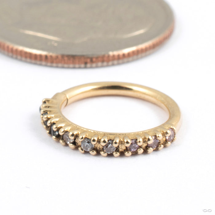 Hera Seam Ring in Gold from Tawapa in yellow gold with tranz pride cz