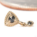 Hero Drop Press-fit End in 14k Yellow Gold with Black Diamond from Tether Jewelry