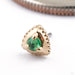 Hero Press-fit End in 14k Yellow Gold with Emerald from Tether Jewelry