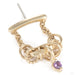 Horizontal A Few Things Hidden Press-fit End in 14k Yellow Gold with Amethyst from Pupil Hall
