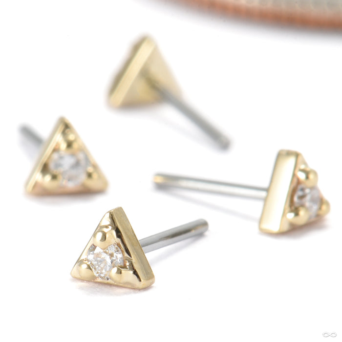 Illuminati Press-fit End in Gold from Modern Mood with genuine diamond