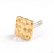 Im Square Hammered Press-fit End in Gold from Quetzalli in yellow gold 3mm
