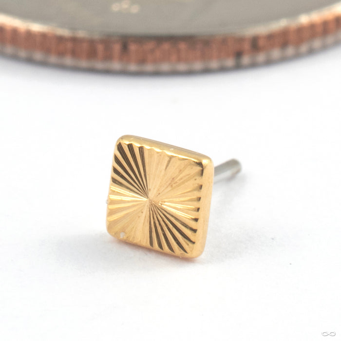 Im Square Sunray Press-fit End in Gold from Quetzalli in yellow gold 3mm