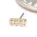 Installation 3 Press-fit End in Gold from Seasons Handmade yellow gold with diamond