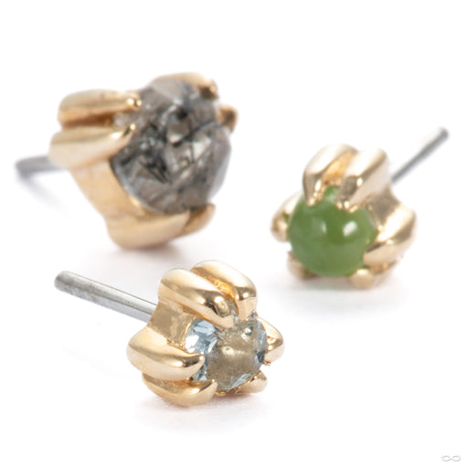 Iris Press-Fit End in Gold from Tawapa with various stones