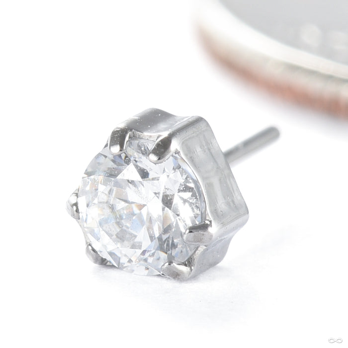 Iris Press-fit End in Titanium from Tawapa in high polish cz 3mm