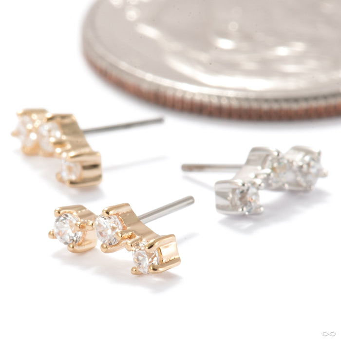 Itsy Press-fit End in Gold from Ember Body Jewelry in assorted materials