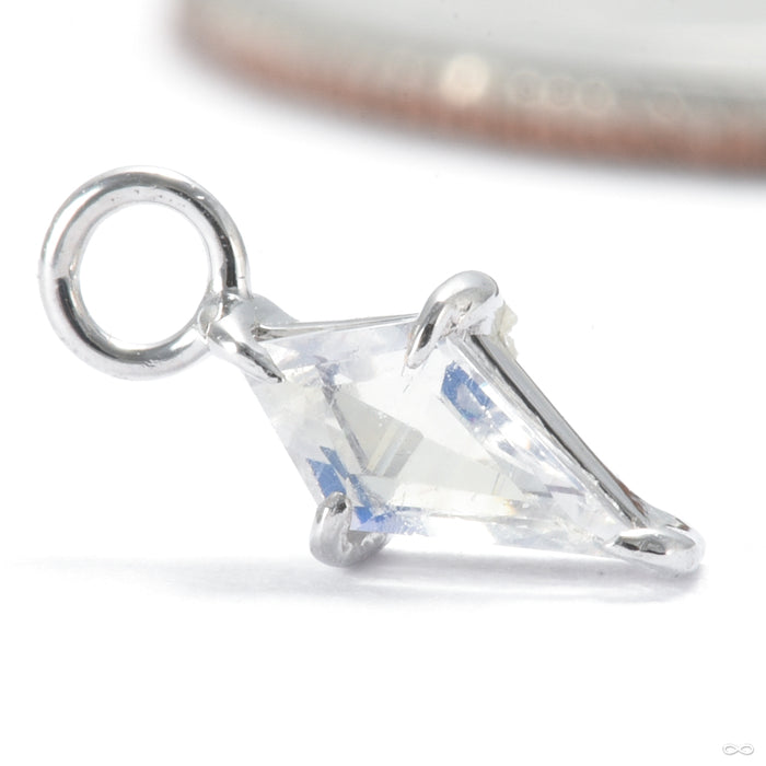 Jace Charm in Gold from Modern Mood with moonstone in white gold