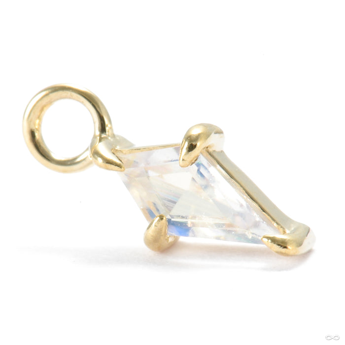 Jace Charm in Gold from Modern Mood with moonstone in yellow gold