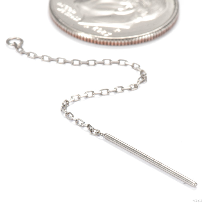 Jump Ring Threader in 14k White Gold Long from Modern Mood