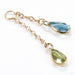 Junto Charm in in 14k Yellow Gold with Peridot & Swiss Blue Topaz from Hialeah