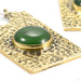 Kawaii Earrings from Oracle with nephrite jade cabochons